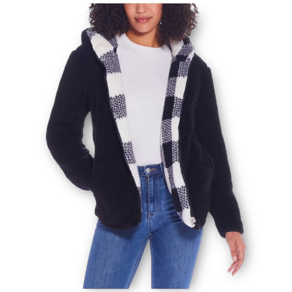 NWT Weatherproof Women’s Reversible Plaid Fleece Jacket Size XXL - Picture 3 of 7